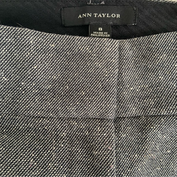 ANN TAYLOR CLASSIC GRAY COTTON BLEND STRAIGHT LEG PANT TROUSER / LINED / 8 - Picture 6 of 13